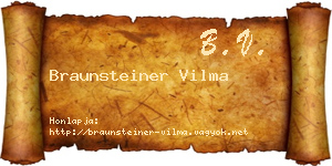 Braunsteiner Vilma névjegykártya